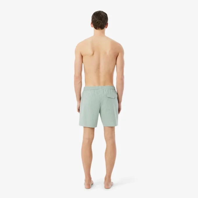 Bóxer de hombre de largo medio con rayas y textura