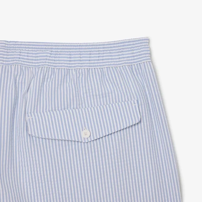 Bóxer de hombre de largo medio con rayas y textura