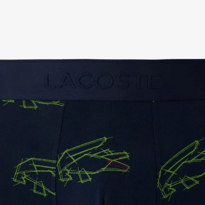 Bóxers de algodón elástico con estampado de cocodrilo para hombre