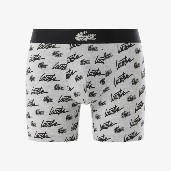 Bóxers de algodón elástico con estampado integral para hombre
