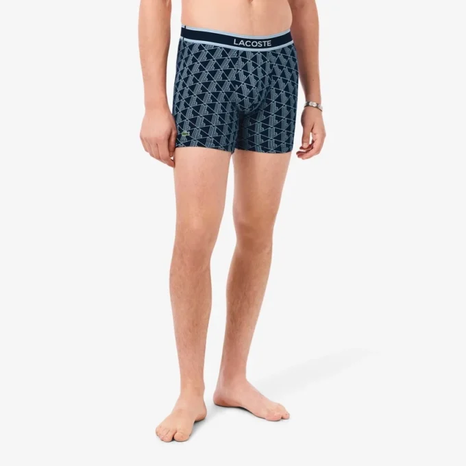 Bóxers de algodón elástico con monograma para hombre