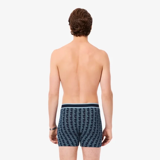 Bóxers de algodón elástico con monograma para hombre