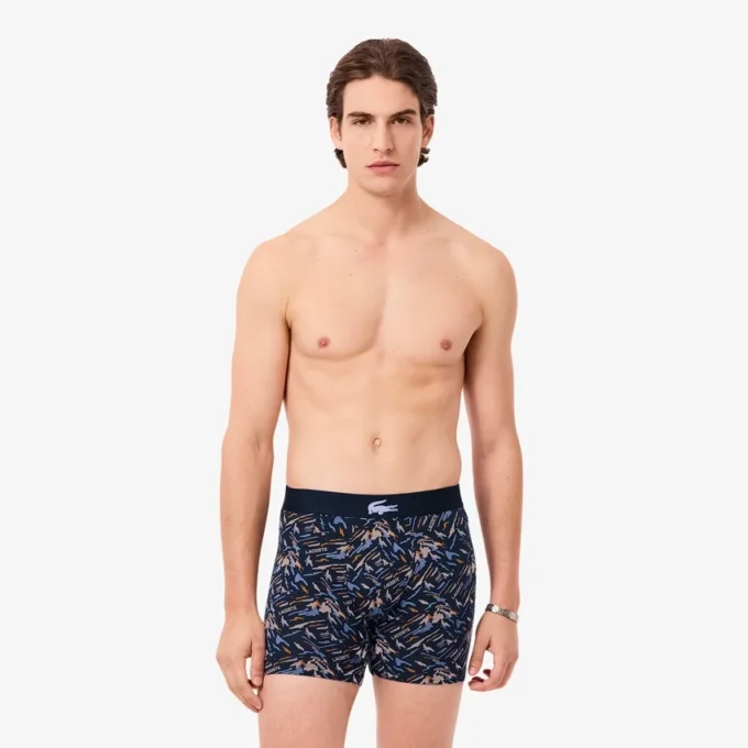 Bóxers de algodón elástico estampados para hombre