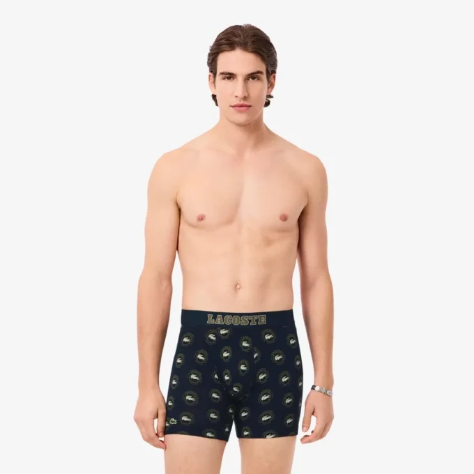 Bóxers de algodón elástico estampados para hombre