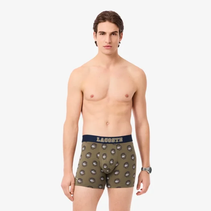 Bóxers de algodón elástico estampados para hombre