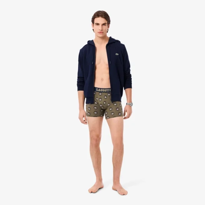 Bóxers de algodón elástico estampados para hombre