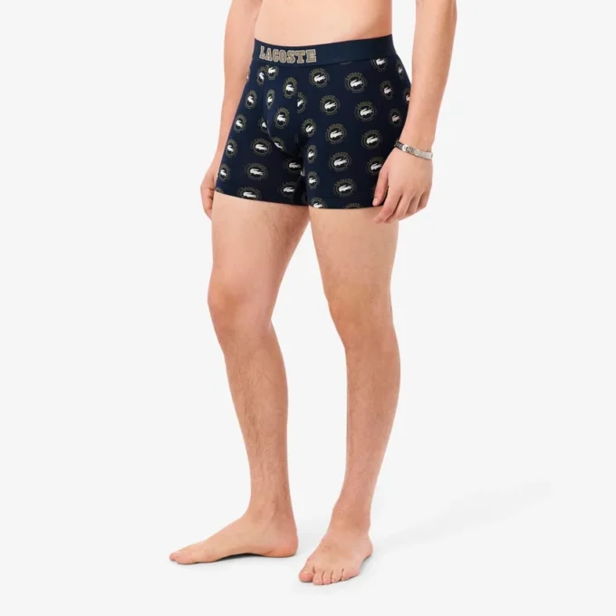 Bóxers de algodón elástico estampados para hombre