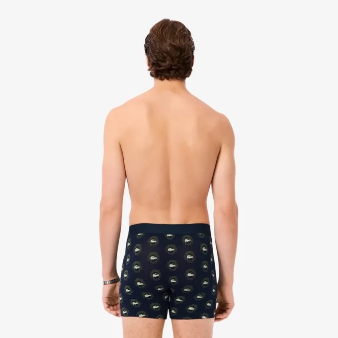 Bóxers de algodón elástico estampados para hombre