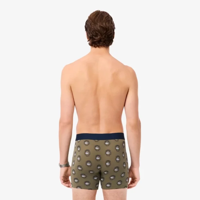 Bóxers de algodón elástico estampados para hombre