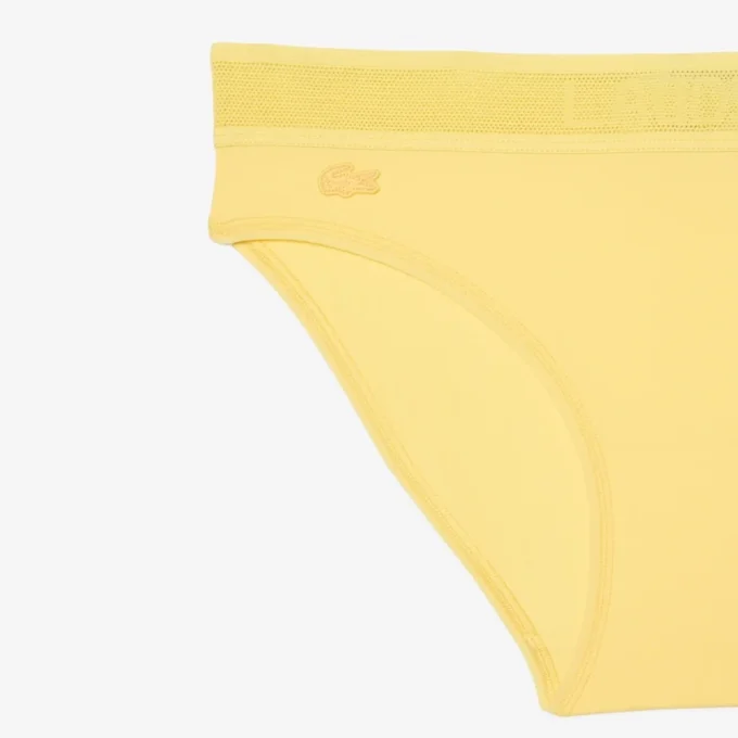 Calzoncillos de malla con logotipo en la cintura