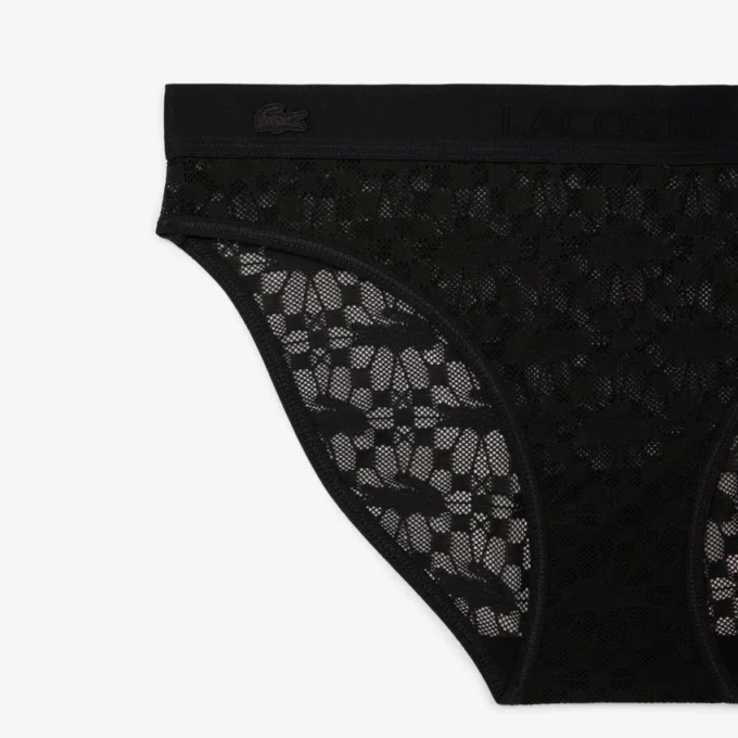 Calzoncillos de malla con logotipo en la cintura