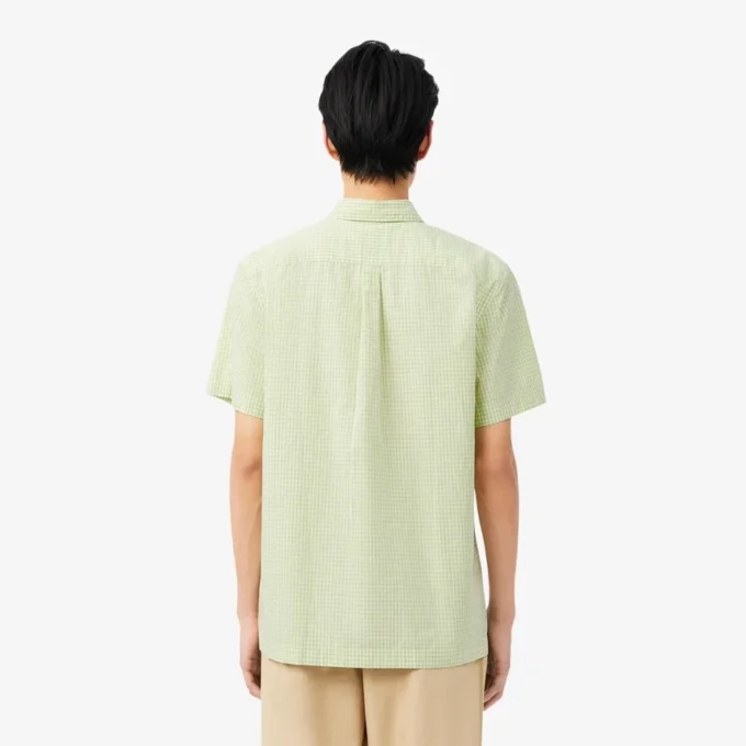 Camisa a cuadros de manga corta y corte regular