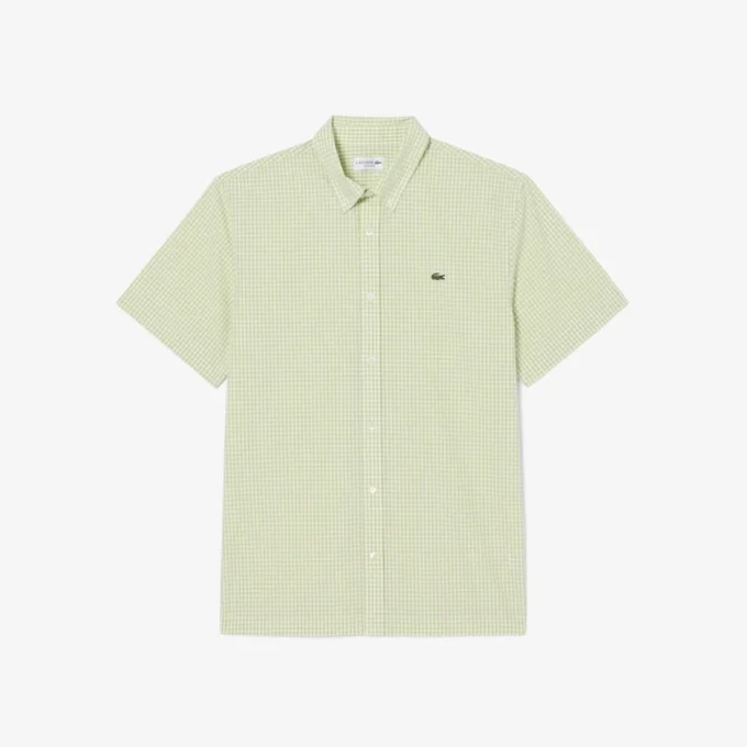 Camisa a cuadros de manga corta y corte regular