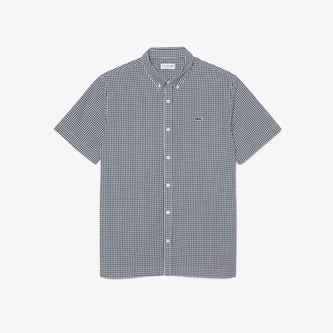 Camisa a cuadros de manga corta y corte regular