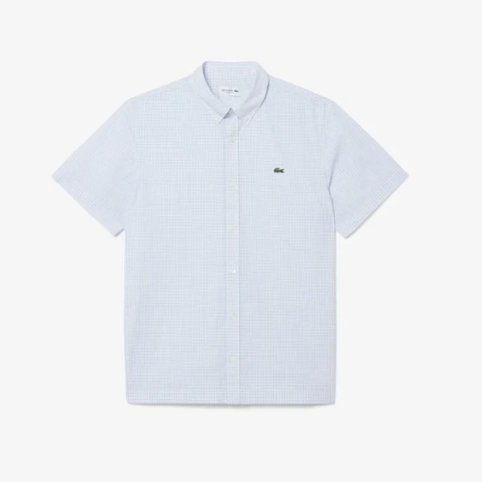 Camisa a cuadros de manga corta y corte regular
