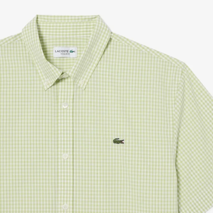 Camisa a cuadros de manga corta y corte regular