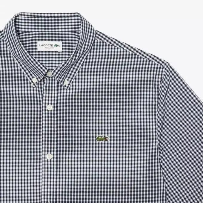 Camisa a cuadros de manga corta y corte regular