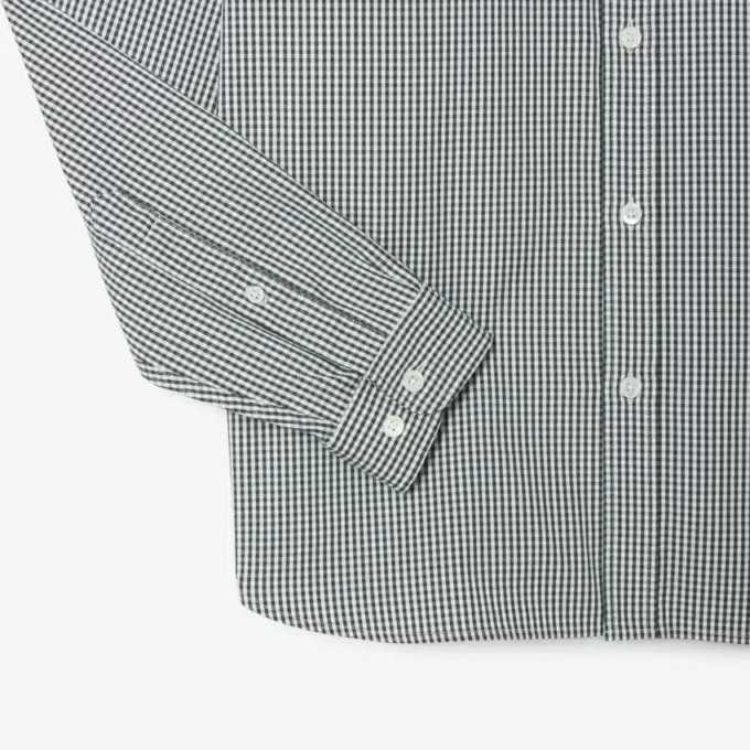 Camisa de algodón a cuadros de corte regular para hombre
