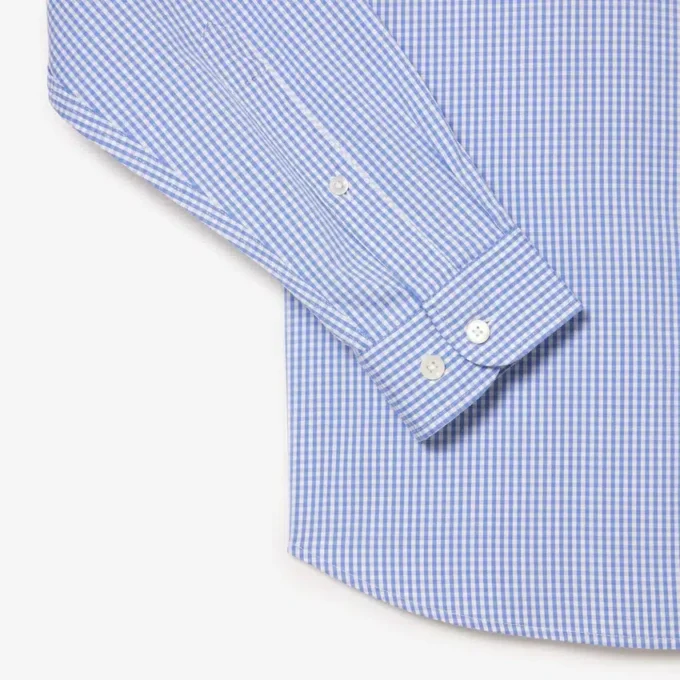 Camisa de algodón a cuadros de corte regular para hombre