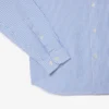 Camisa de algodón a rayas de corte regular para hombre