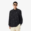 Camisa de algodón bordada de corte holgado