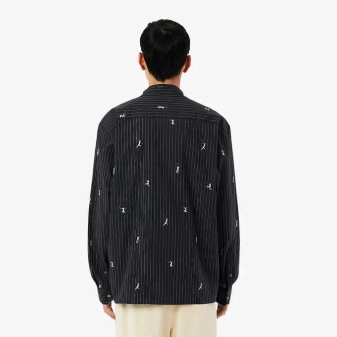 Camisa de algodón bordada de corte holgado