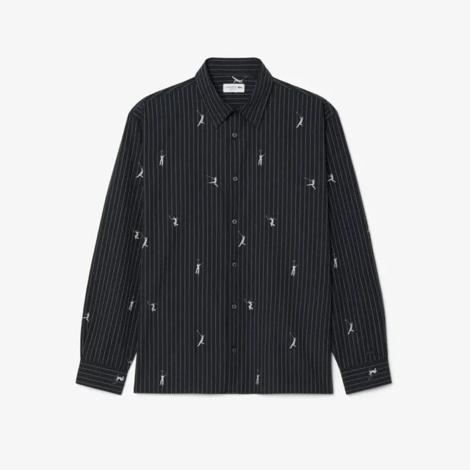 Camisa de algodón bordada de corte holgado