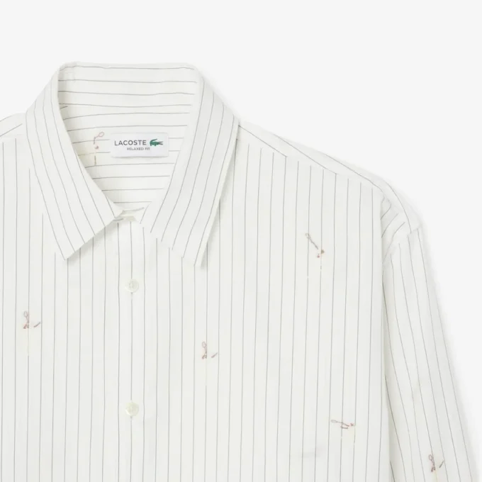 Camisa de algodón bordada de corte holgado