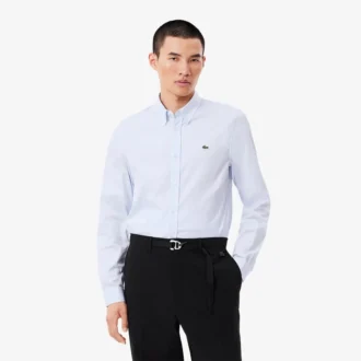 Camisa de algodón de corte entallado para hombre