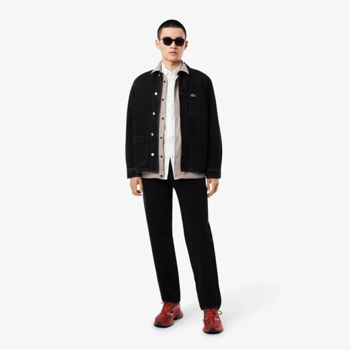 Camisa de algodón de corte entallado para hombre
