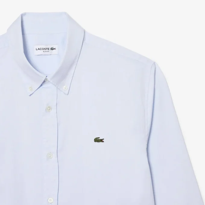 Camisa de algodón de corte entallado para hombre