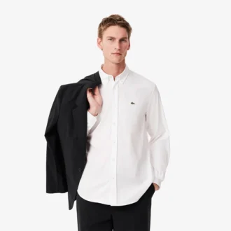 Camisa de algodón de corte regular para hombre