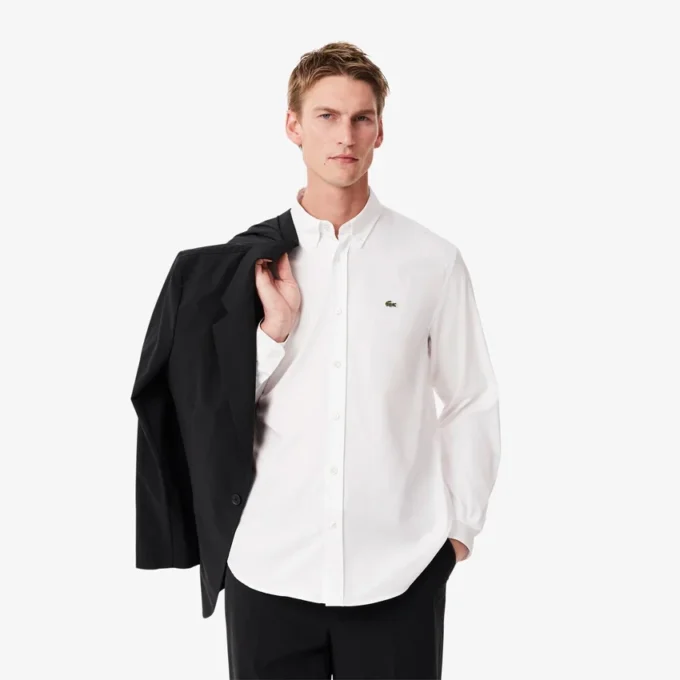 Camisa de algodón de corte regular para hombre