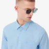 Camisa de algodón de corte regular para hombre