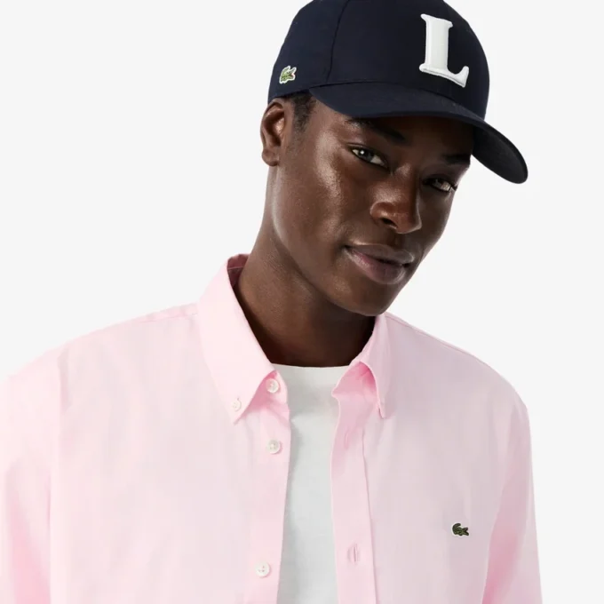 Camisa de algodón de corte regular para hombre
