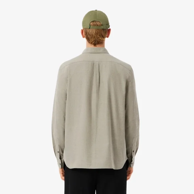 Camisa de algodón de corte regular para hombre