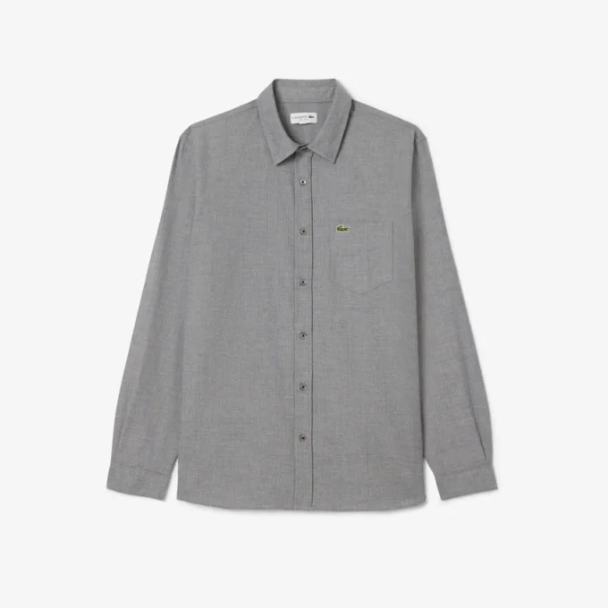 Camisa de algodón de corte regular para hombre