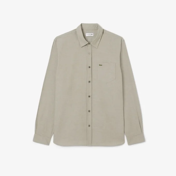Camisa de algodón de corte regular para hombre