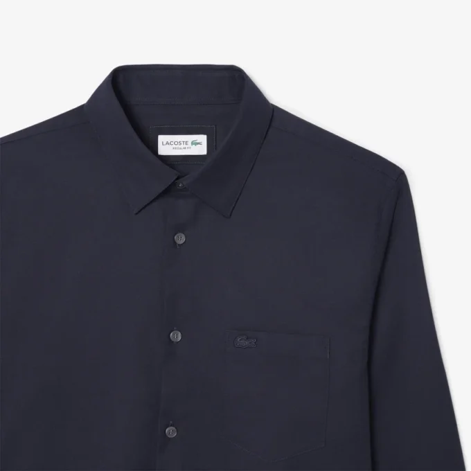 Camisa de algodón de corte regular para hombre