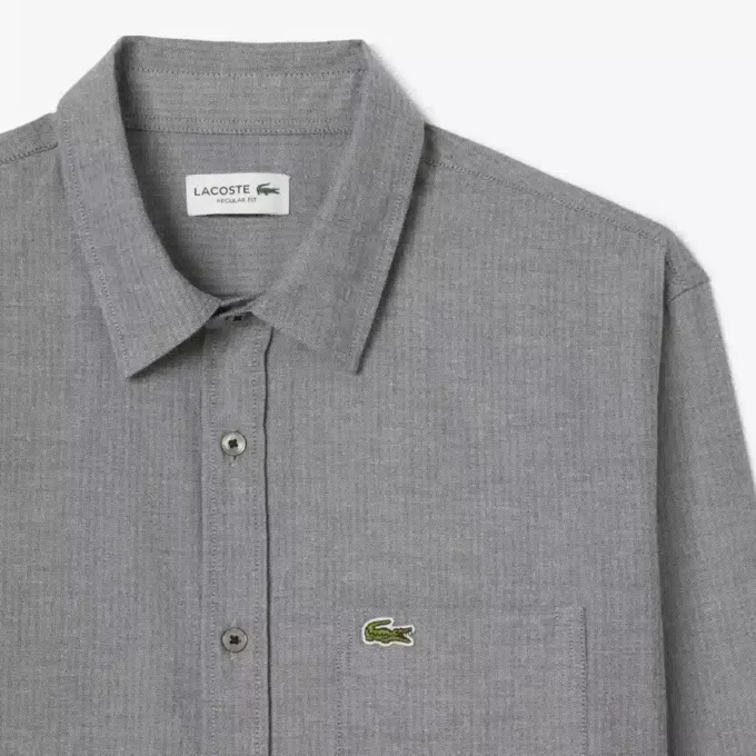 Camisa de algodón de corte regular para hombre