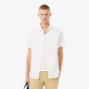 Camisa de algodón de manga corta y corte regular para hombre