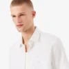 Camisa de algodón de manga corta y corte regular para hombre