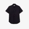 Camisa de algodón de manga corta y corte regular para hombre