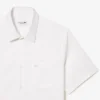 Camisa de algodón de manga corta y corte regular para hombre