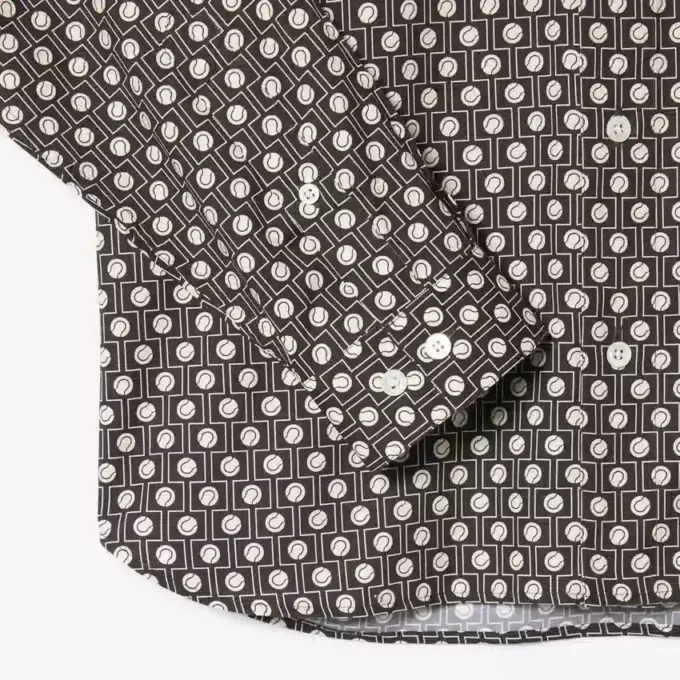 Camisa de algodón estampada de corte regular