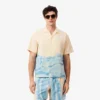 Camisa de cocodrilo a rayas de corte holgado