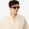 Camisa de cocodrilo a rayas de corte holgado