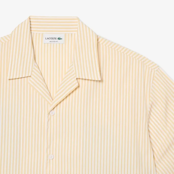 Camisa de cocodrilo a rayas de corte holgado