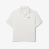 Camisa de corte holgado con textura de gofre para hombre