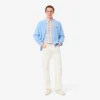 Camisa de cuadros elástica de corte entallado para hombre